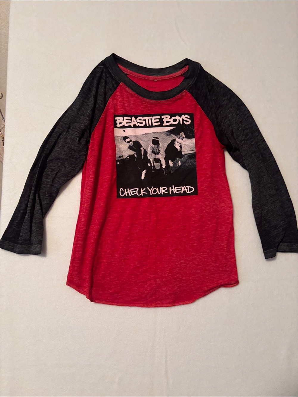 Beastie Boys Red & Black Raglan Kids Top